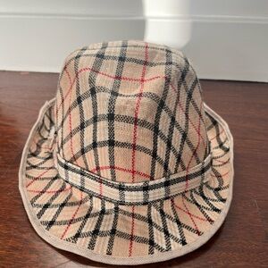 Nova Check Bucket Hat Inspired By Burberry In Tan Black And Red One Size